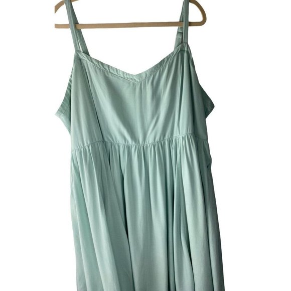 Torrid Mint Blue Challis Sharkbite Skater Dress Plus Size 4 - Picture 3 of 12